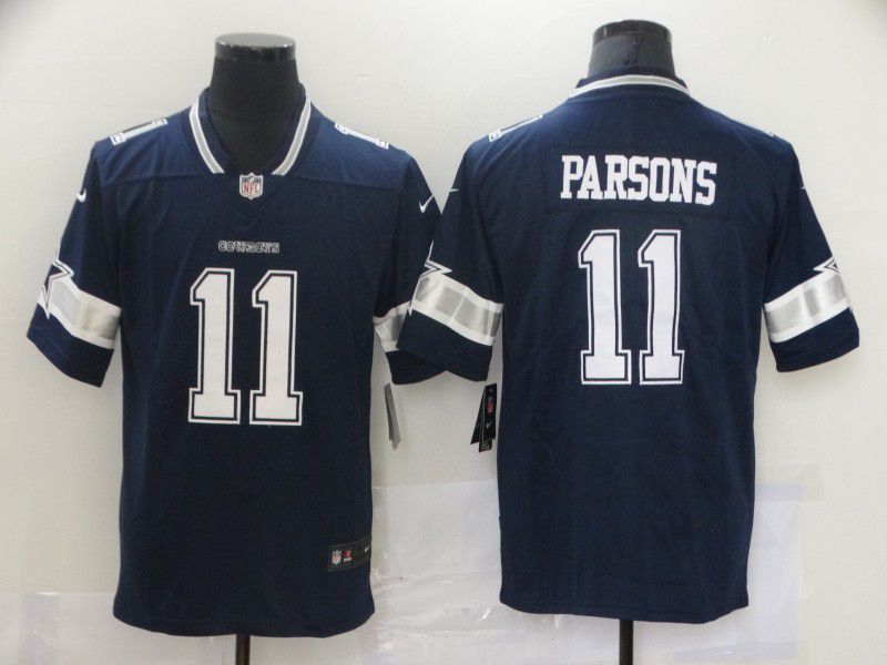 Men Dallas Cowboys 11 Parsons Blue New Nike Vapor Untouchable Limited 2021 NFL Jersey